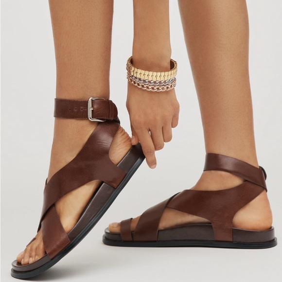 KYMA Patmos X Brown Sandals NIB US 5-5.5 / EU 36 - Picture 1 of 5